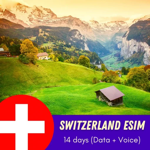 Switzerland eSIM 14 Days data and free calls